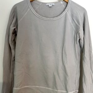 James Perse vintage french terry sweatshirt, light grey size 2 (medium)